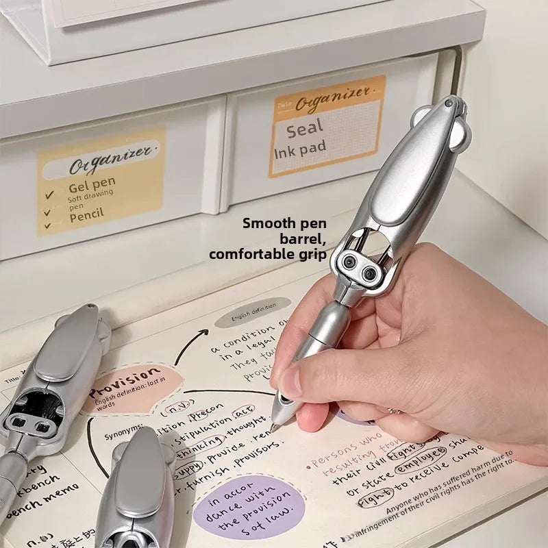 Transforming pen decompression automatic fun stationery squid strange press type ballpoint pen neutral pen Quake