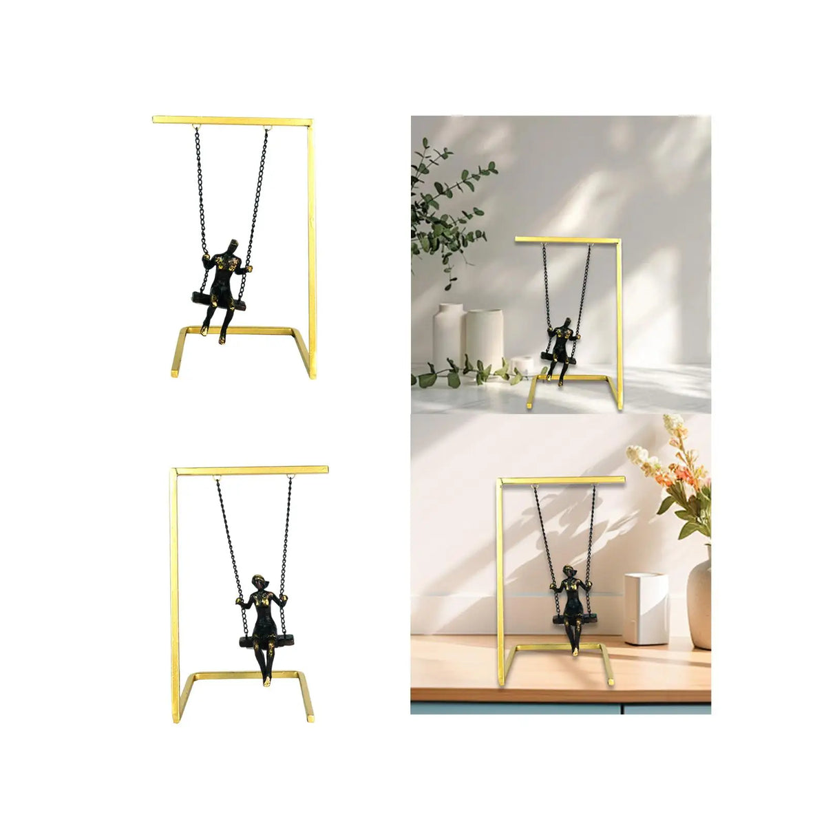 Swing Character Statue Tabletop Collection Figurine for Bedroom Cabinet Desk Quake