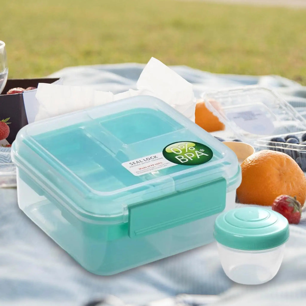 Bento Box Portable Rectangle Meal Prep Containers for School Quake