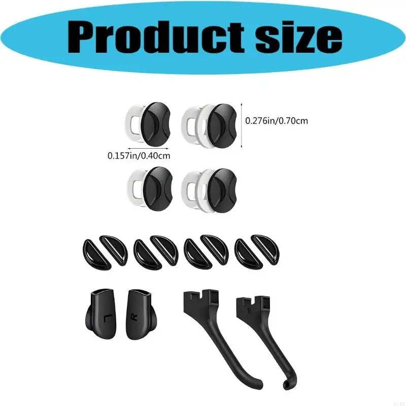 Light Cover and Sound Guide Replacement Set for Glasses with Nose Support Inserts, Ear Contact Parts and ABS Silicone K1KF Quake