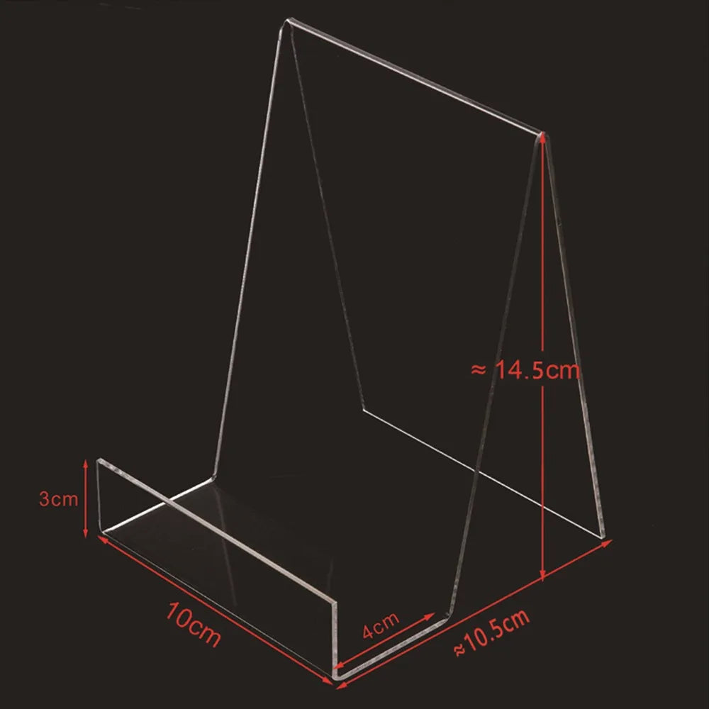 High Quality Acrylic Book Holder Transparent Multi Functional CD Display Rack Portable Mobile Phone Support School Office Quake 01