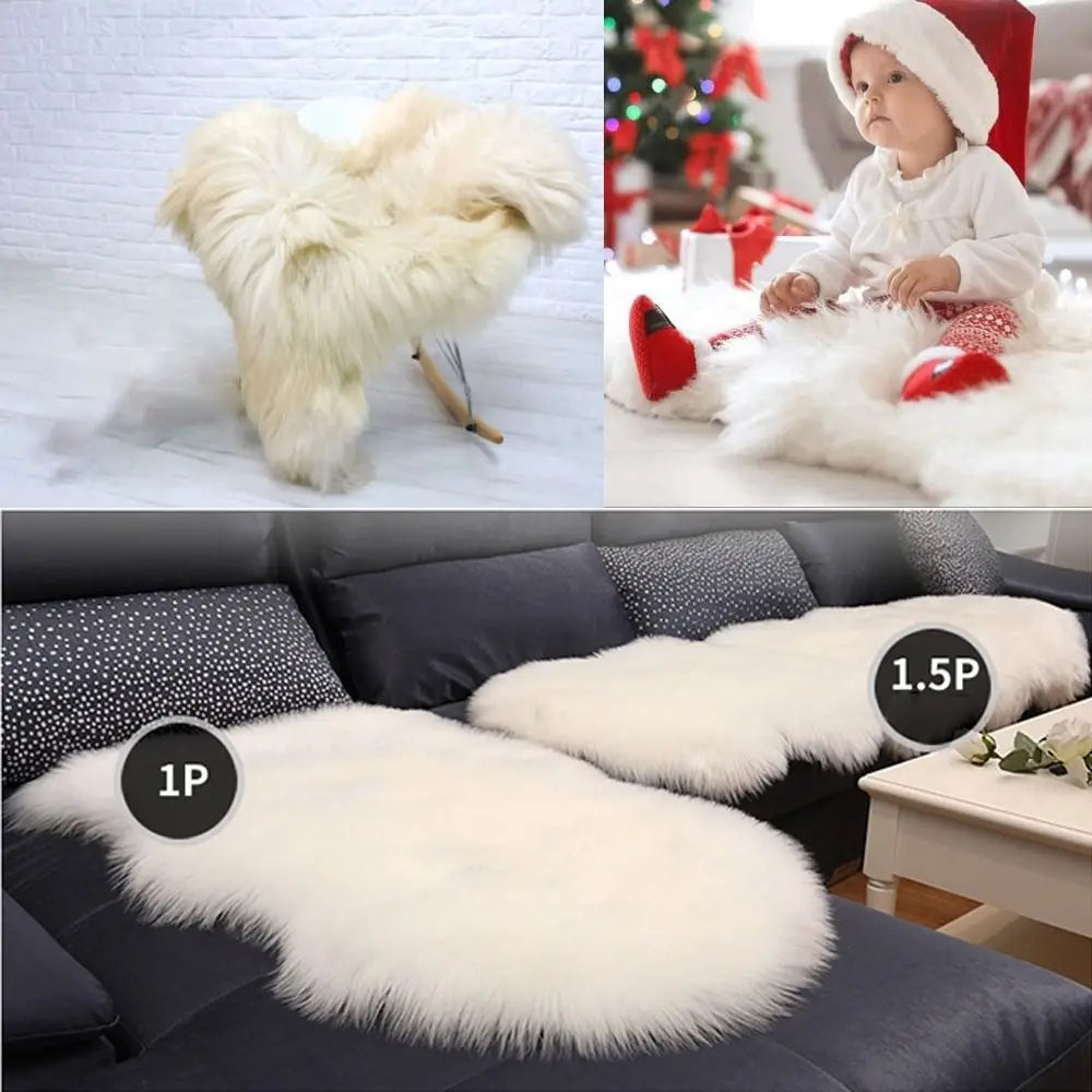 Soft Faux Fluffy Shaggy Rugs Artificial Sheepskin Long Hair Carpet Floor Wool Fluffy Soft Mat Home Decor Non Slip For Bedroom Quake