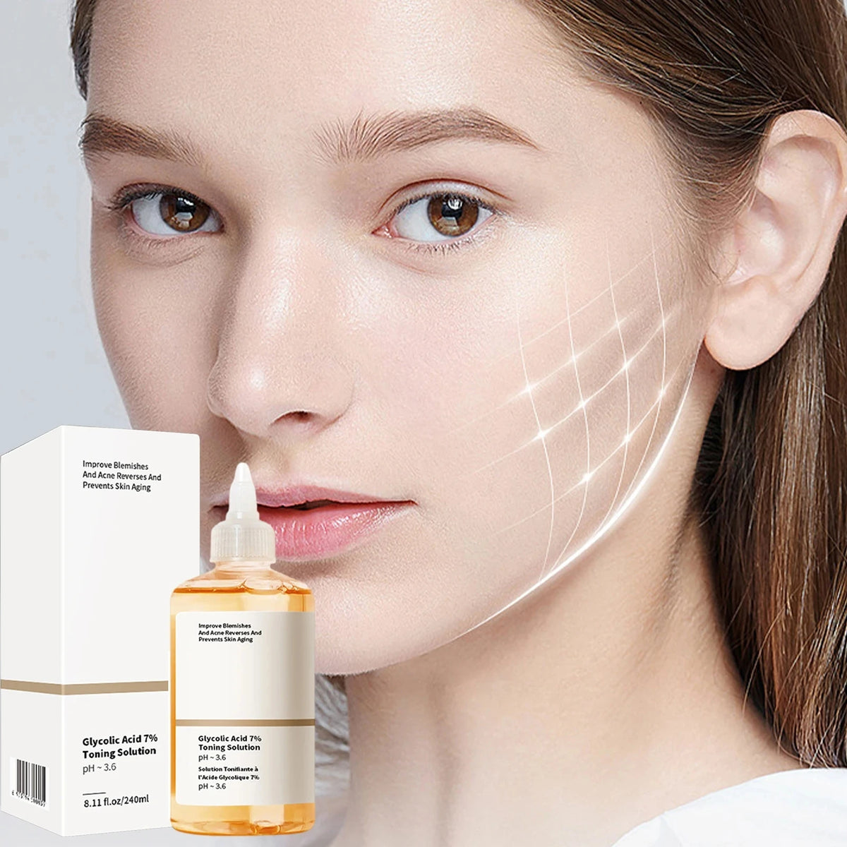 240ML Glycolic Acid 7% Exfoliating Toner Toning Solution Shrink Pores Repair Facial Oil Mild Exfoliating For Blemishes And Acnes Quake Default Title