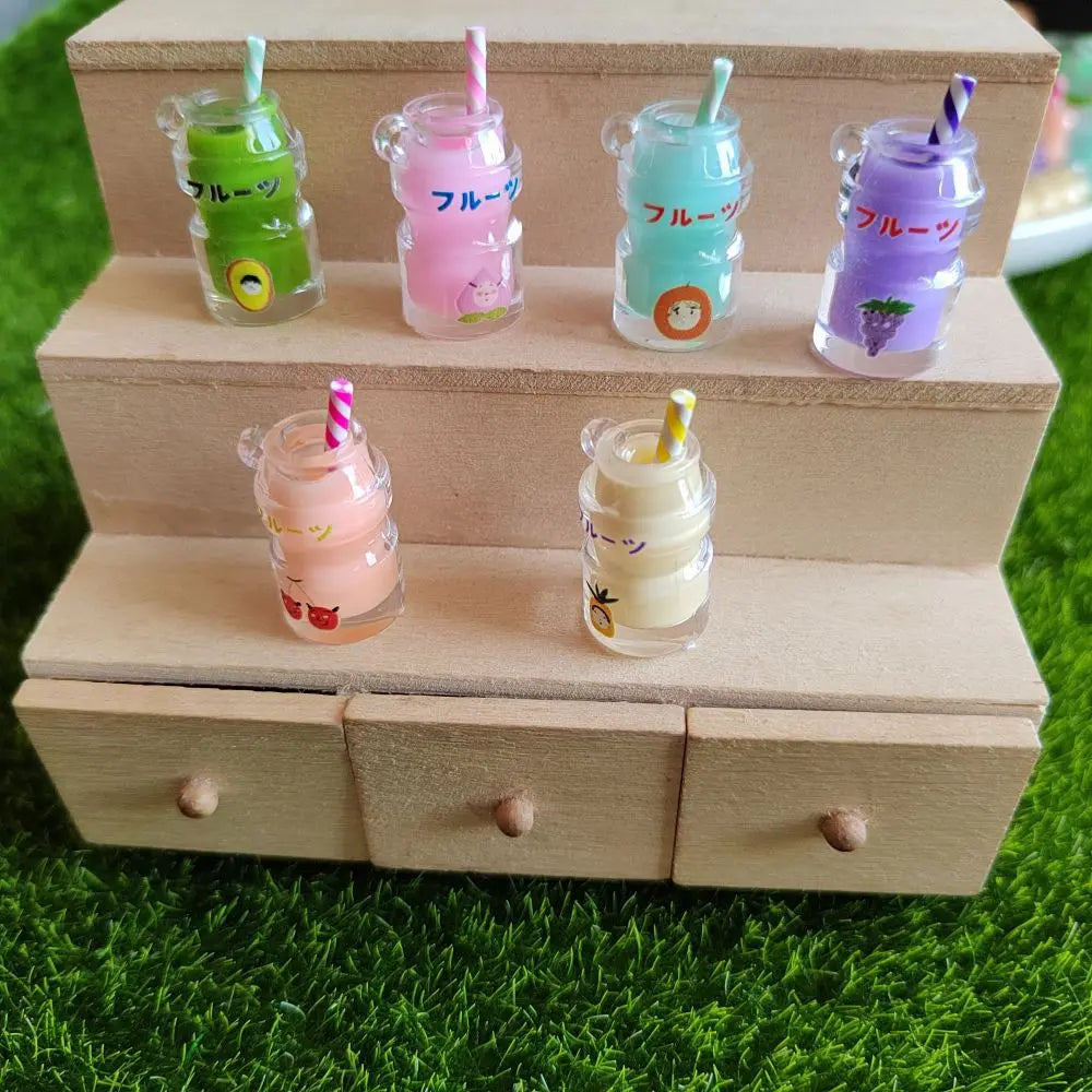 20pcs Cartoon Bear Sippy Cup Resin Flatback Cabochon Simitation Food Milk Bottle Art Supply Decoration Charm Accessories Quake