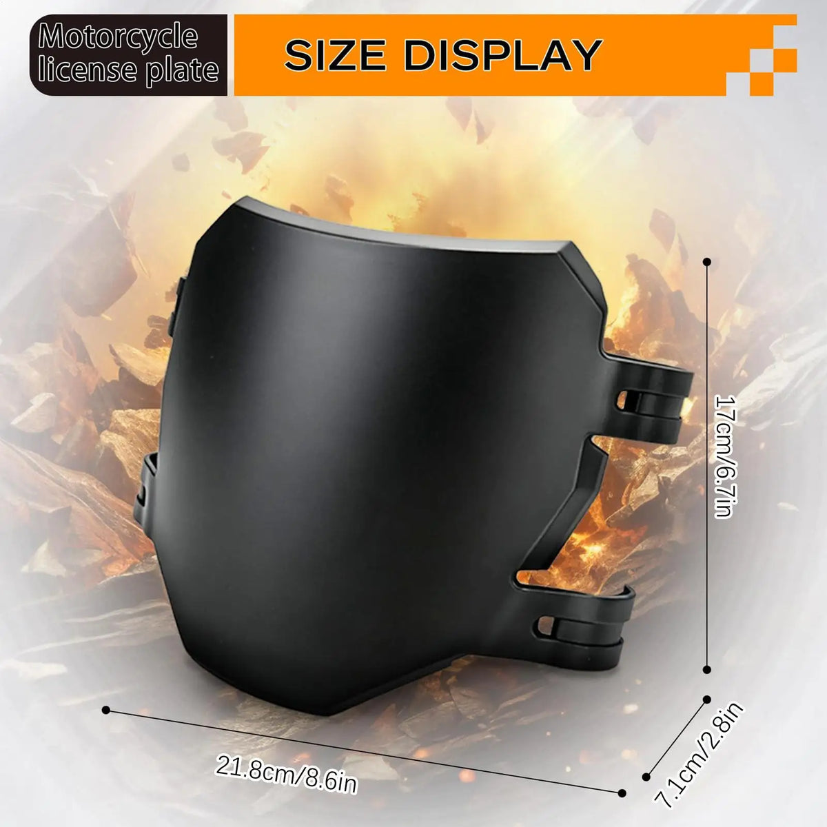 Number Plate for Electric Bike Lightweight Universal Accessories Dirt Bike Accessories License Plate for Long Driving Touring Quake