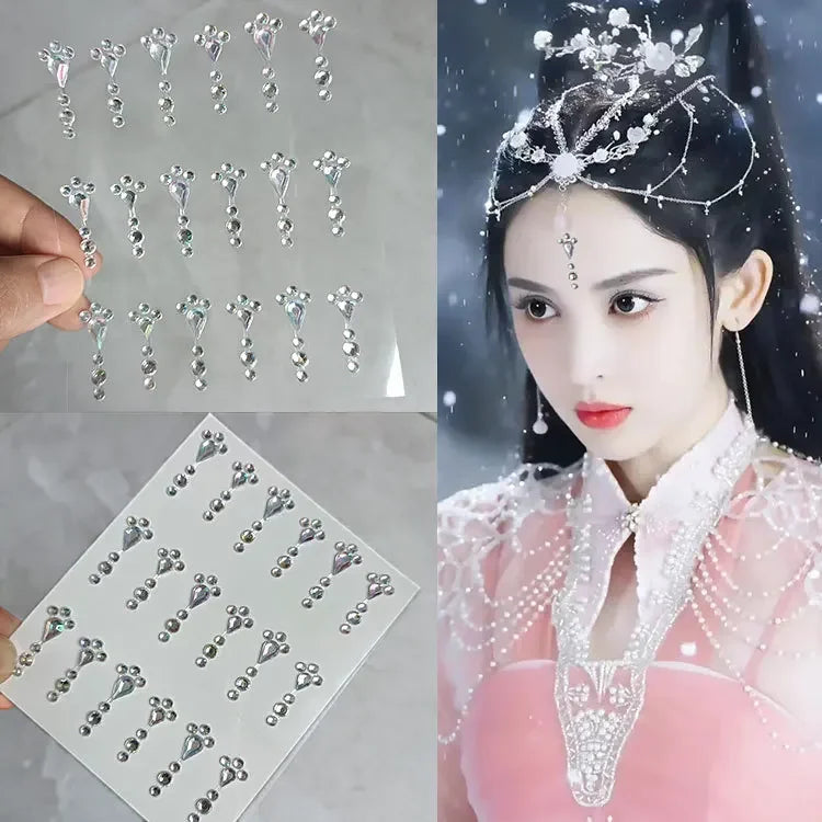 Eye Tear Makeup Teardrop Diamonds Rhinestone Stickers Self Adhesive Face Decoration for Women DIY Party Temporary Tattoo Sticker Quake NO.6