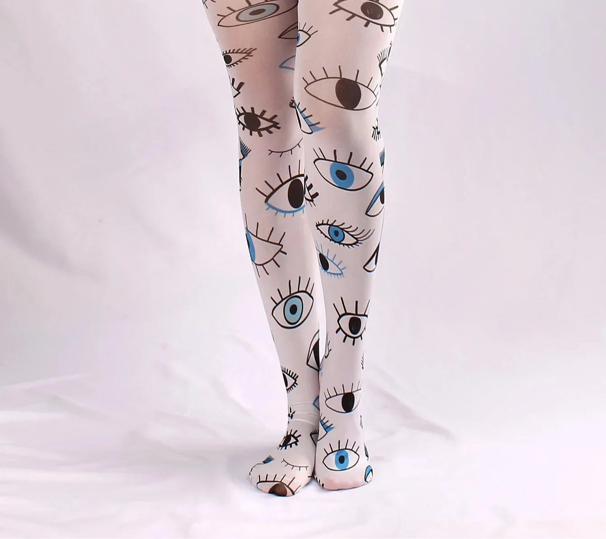 Evil Eyes Tight women Spring New Women Sheer Sexy Tattoo Printed Pantyhose Tights Stockings Anti-Hook Women's Socks Quake A One Size