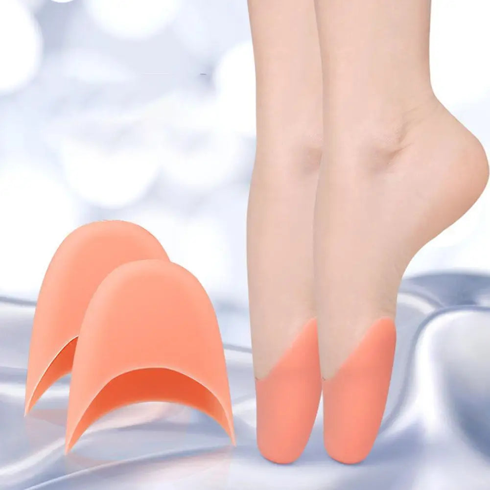 1 Pair Silicone Gel Toe Pads For Pointe Shoes Ballet Dance Foot Big Toe Protection Cushion Topper Cover Protector Pouch Reusable Quake