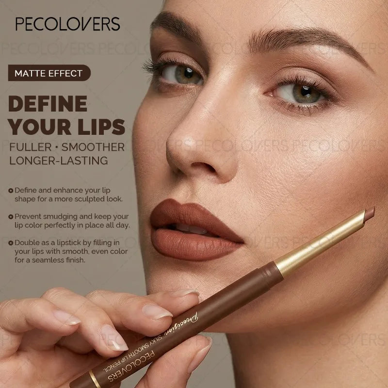 1PC Brown Tube Lip Liner, Brown Lipstick, Plump and Charming Lips, Outline The Lips, Lip Cosmetics Quake
