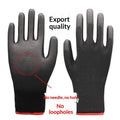 1 Pair Black Coating Gloves Nylon PU Gloves Woodworking Horticulture Automobile Maintenance Anti Slip And Dustproof Daily Use Quake Black-S