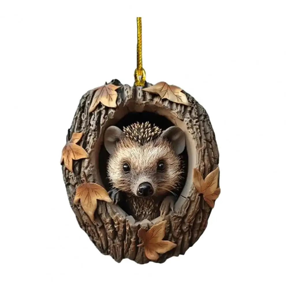 Festive Hanging Pendant Decoration Rustic Forest Christmas Ornaments 2d Acrylic Wildlife Decor for Christmas Tree Seasonal Quake F China