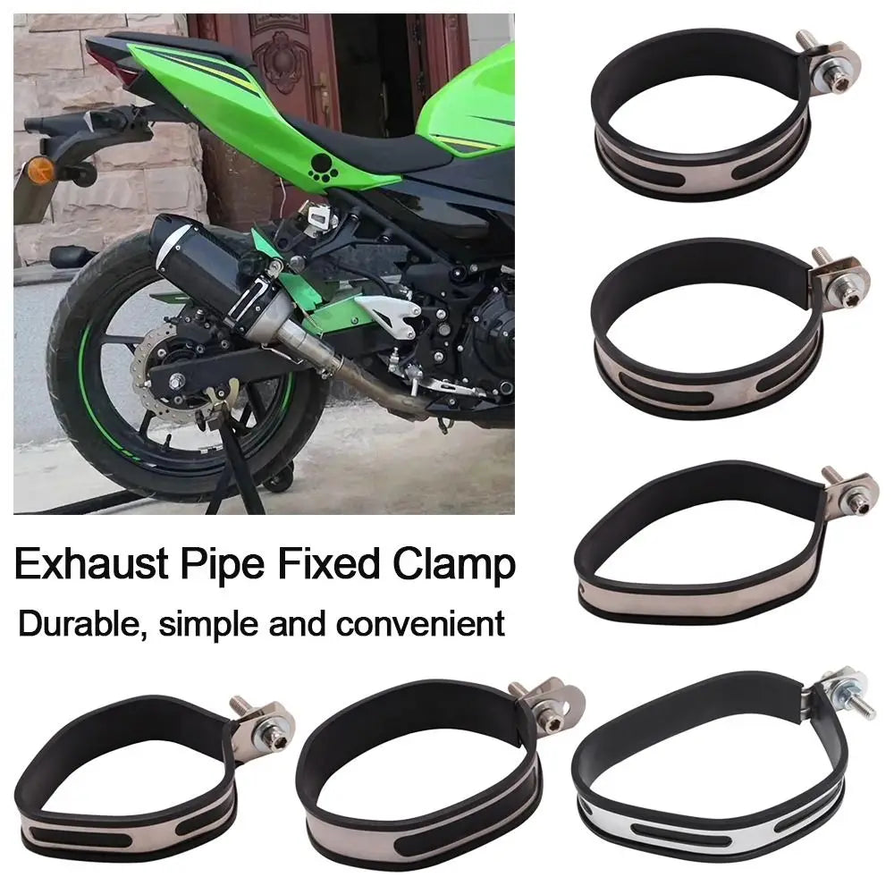 Accessories Tail Muffler Fixture Support Pipe Fixing Bracket Exhaust Clamp Fixed Ring Motorcycle Exhaust Pipe Protector Quake