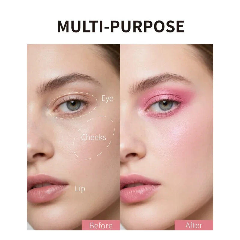 Se7enkiss Gold Color Changing Blush Powder pH Sensitive Shimmer Face Makeup Natural Glow Cheek Cosmetic Trending Now Quake