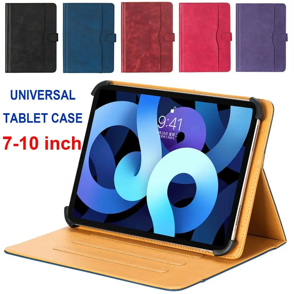7/8/9/10 inch Universal Tablet Case Shockproof Multi-Angle Viewing Tablet Stand Cover PU Leather for Samsung/Huawei/Xiaomi Quake