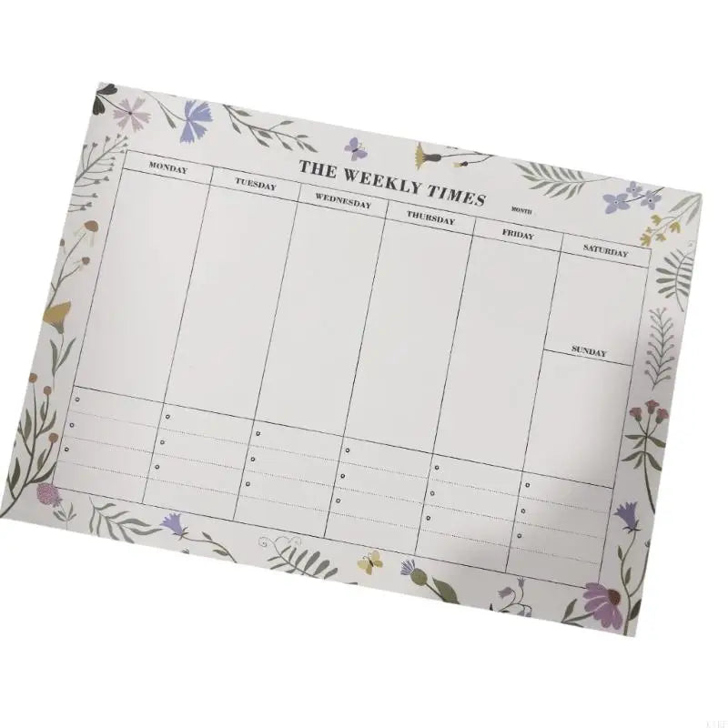 Tearable Weekly Planner Notepad 60 Sheets Paper Note Memo Pad 24.5X17.5cm For Daily Schedules Task Note Organization K1KF Quake
