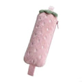 Strawberry-Inspired Plush Pencil Soft Polyester Pen Case for School Supplies, Desk Organization and Daily Carry K1KF Quake Pink CN