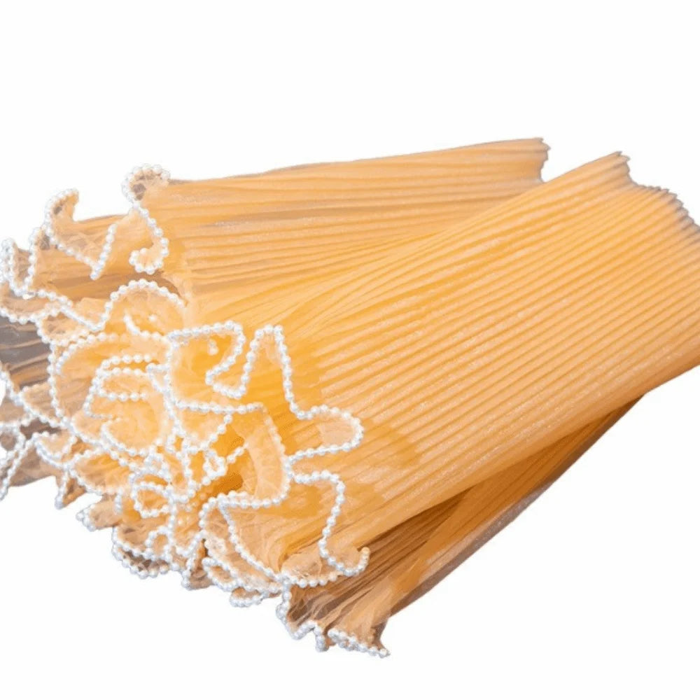Pearl Wave Lace Mesh Flower Wrapping Yarn 28cm x 4 Yards