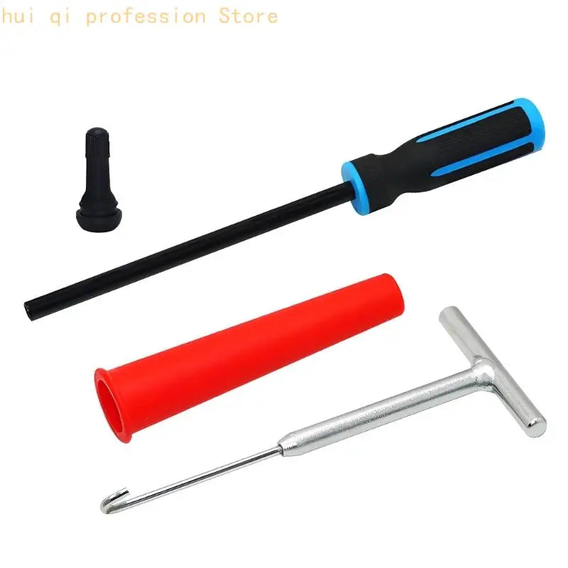 Manual Tire Valves Stem Repair Set with Metal Puller Gear for Garage Service H8WE Quake C. CN