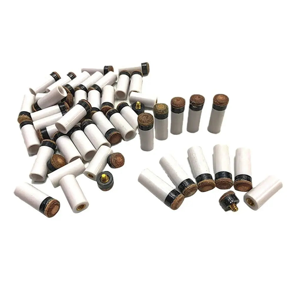 5Pcs/Pack 10/11/12/13mm Billiard Replacement Set Pool Cue Tips Pool Billiard Cue Stick Ferrules Screw-On Tips for Snooker Quake