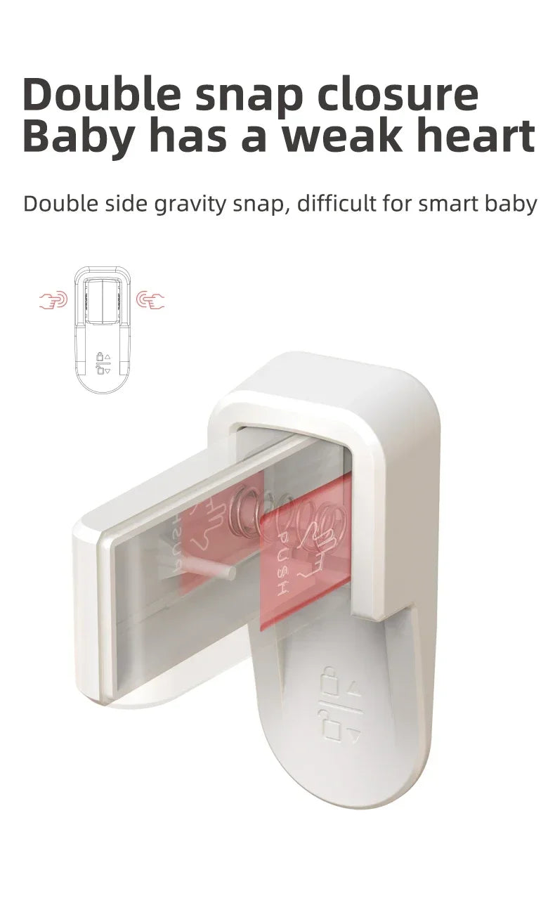 vvocci Home Universal ABS Protection Device for Children Easy to Install Anti-open Handle Locks Door Lever LockSafety Doors Lock Quake