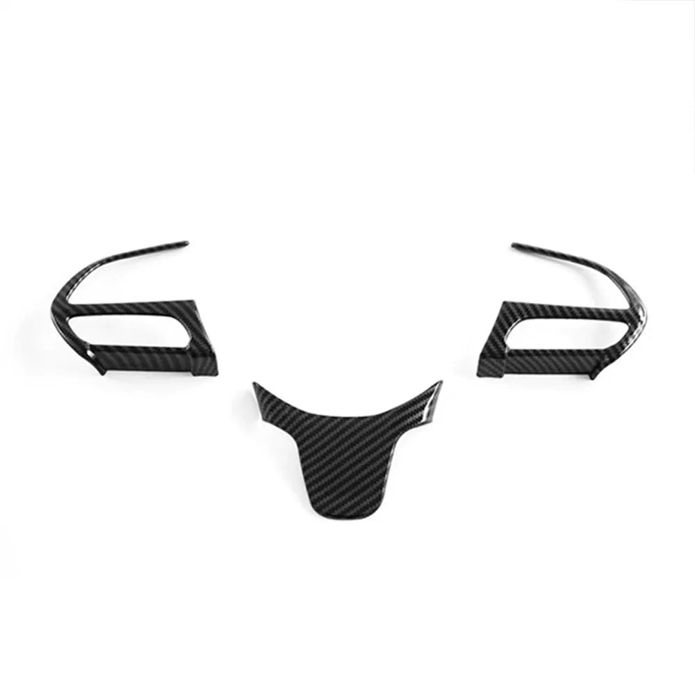 For Chrysler 300C 2015-2021 ABS Car Interior Steering Wheel Button Control Decoration Cover Frame Trim Carbon Look Decoration Quake