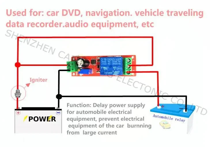 Timer Switch Adjustable NE555 Module Time Delay Relay Module DC 12V Delay Relay Shield 0~10S Quake