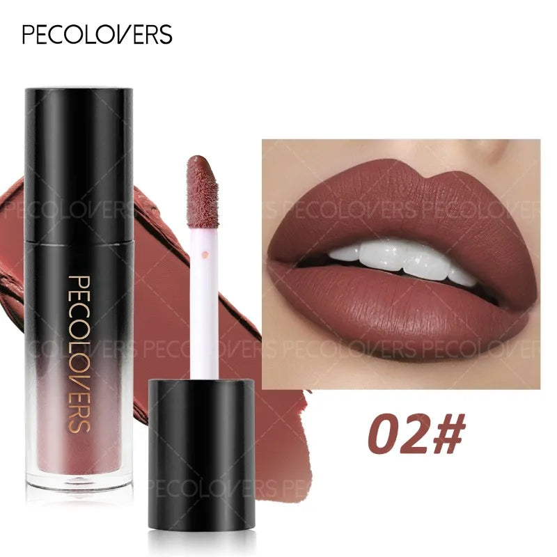 Black Tube Matte Lip Gloss, Multi-color Selection, Plump Lipstick, Non-drying, Waterproof and Long-lasting, Lip Cosmetics Quake 02