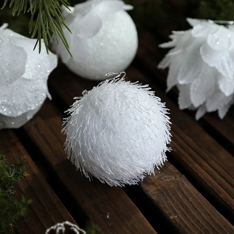 1pc Petal Christmas Ball Tree Pendant Atmosphere Decoration Accessories Decorations for Christmas Quake
