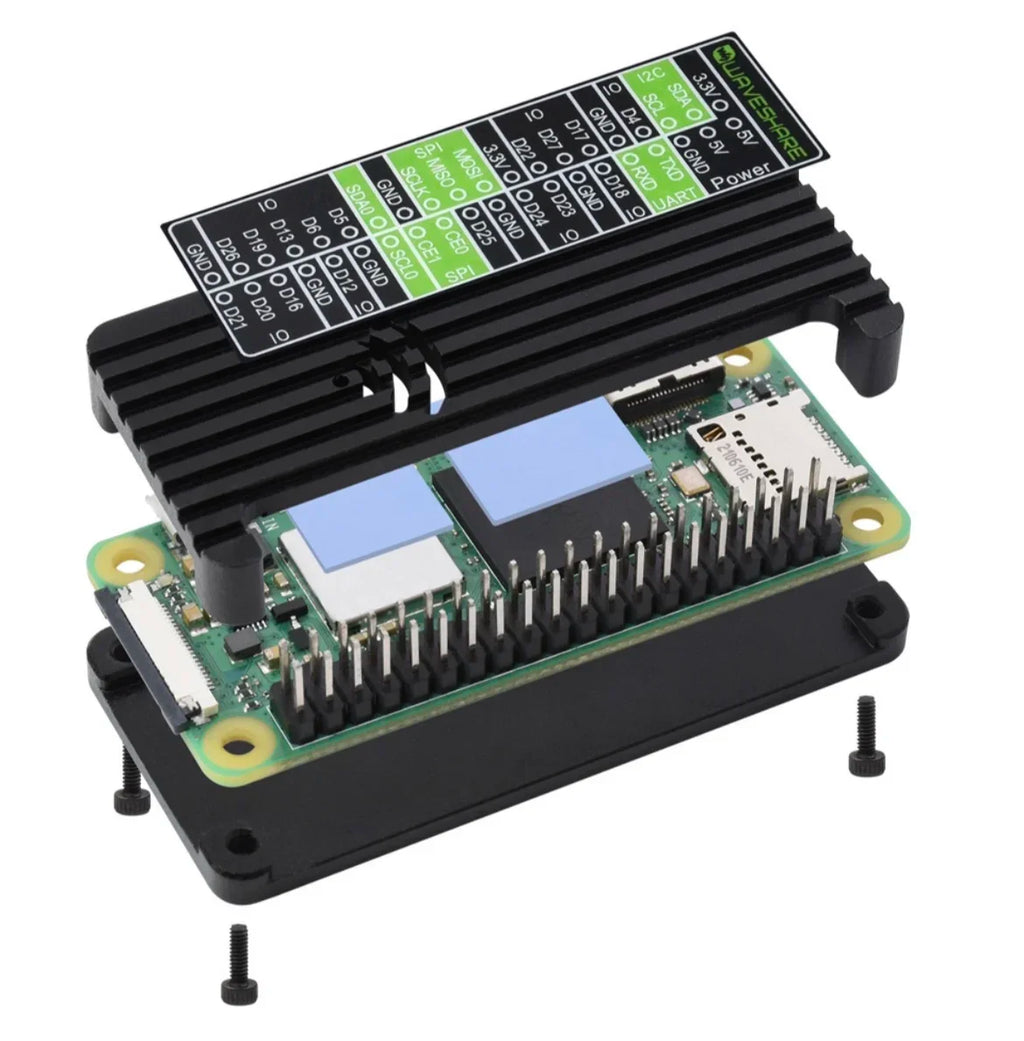 2W -aluminum alloy radiator ABS- protective case Raspberry Pi Zero0-2W Quake