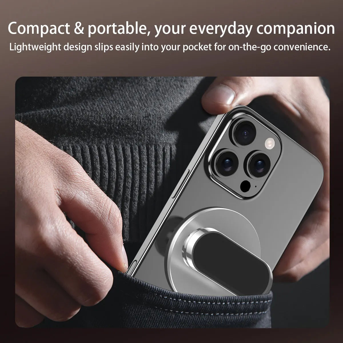 Double sided Magnetic Phone 360 Holder Stand Mobile Cell For Phone Quake