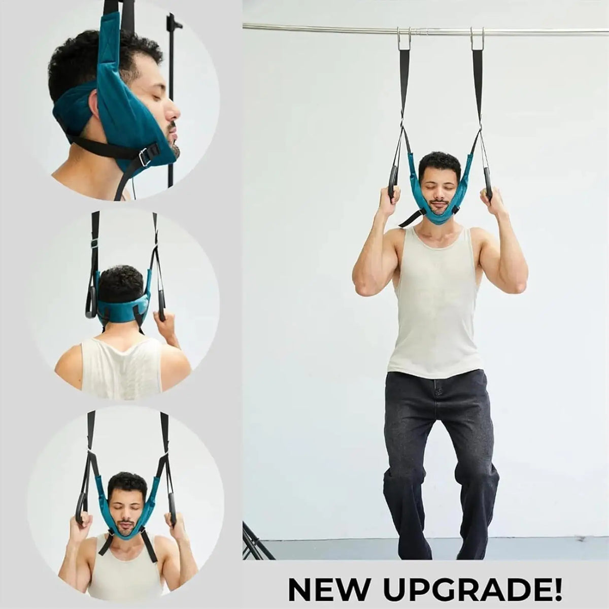 Neck Traction Device Portable Adjustable Stable Tool Soft Cervical Traction for Family Men Women Adults Home Office Travel Daily Quake