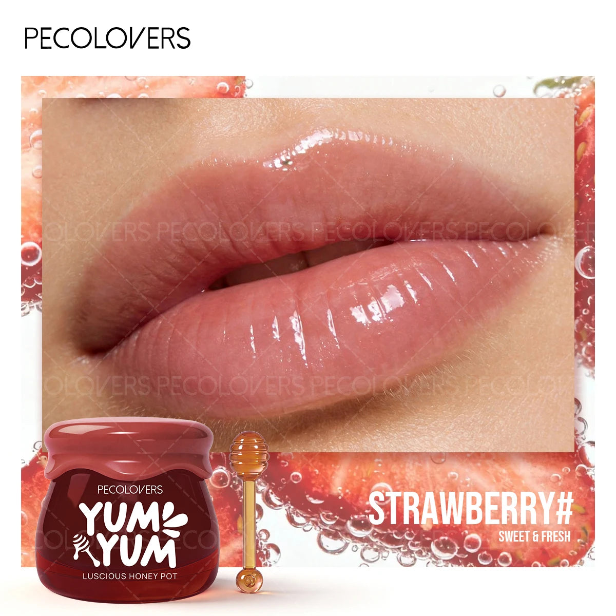 1PC Honey Pot Lipstick Can Moisturize Lips for A Long Time. It Can Be Overlapped and Applied To Nourish Lips and Lip Cosmetics Quake 01