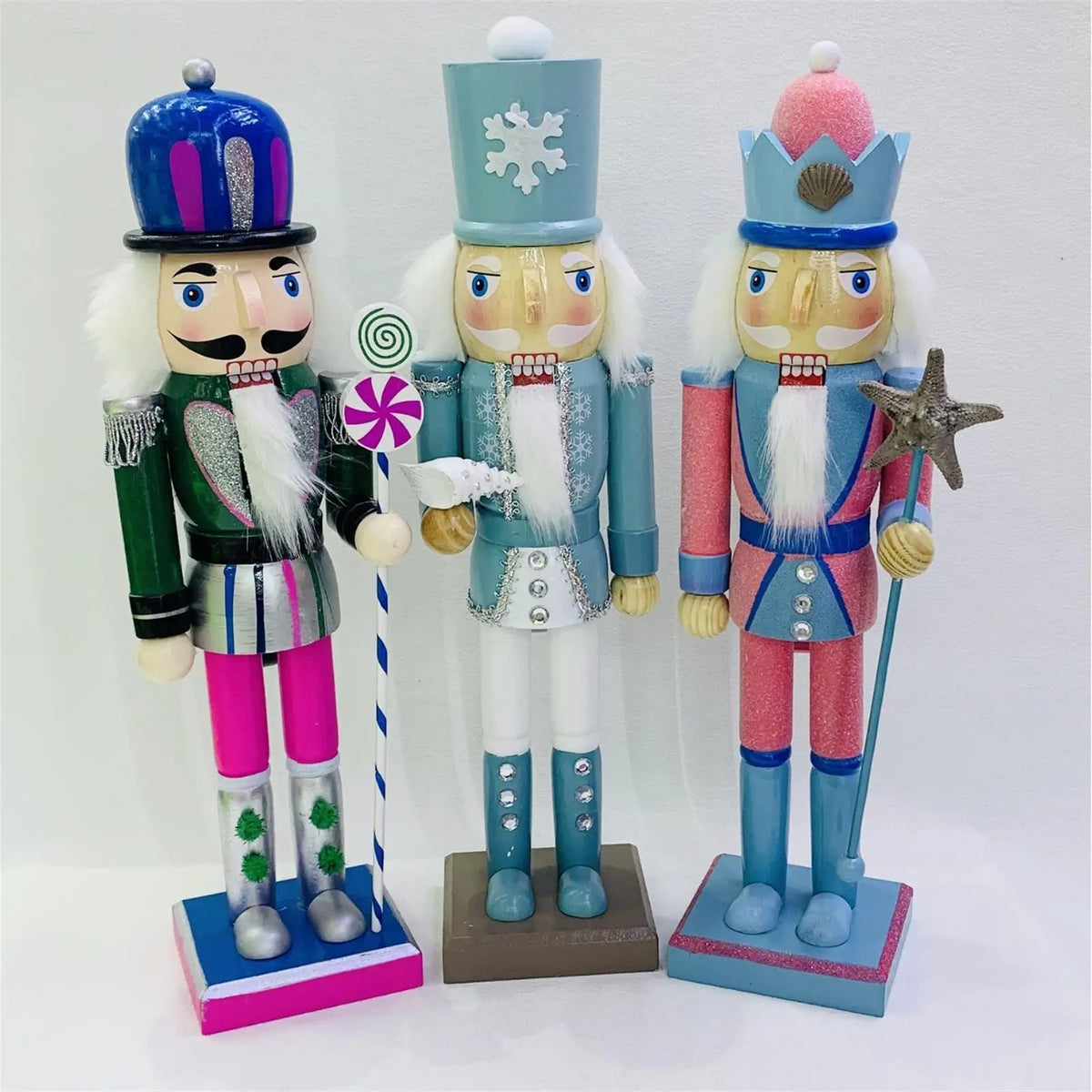 Christmas Nutcracker Figurine Collectibles Arts Crafts Christmas Gift Sculpture for Cabinet Festival Office Fireplace Bedroom Quake