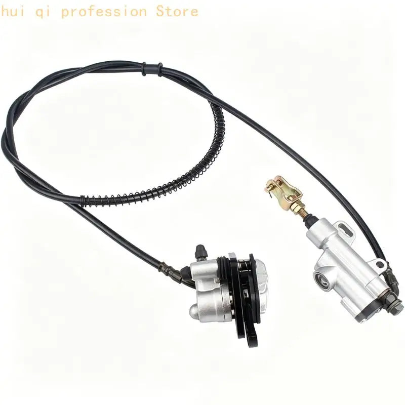 Rear Brake Assembly with Hydraulic Brake Pump, Hose and Caliper, Foot Brake Replacement Part for 50-110CC Repair H8WE Quake