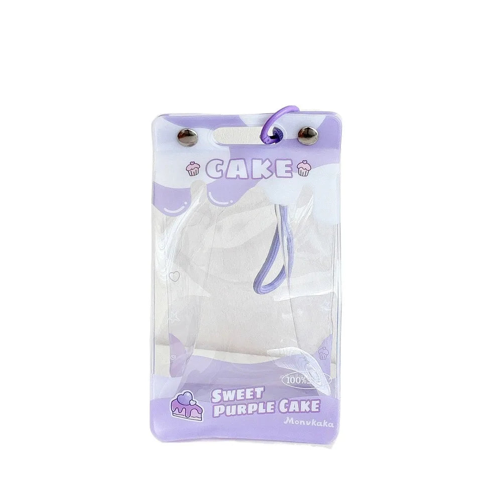 New Transparent Data Cable Storage Bag Dustproof PVC Dolls Storage Pouch Colorful Gift Dolls Outdoor Bag for 13cm Dolls Quake Purple