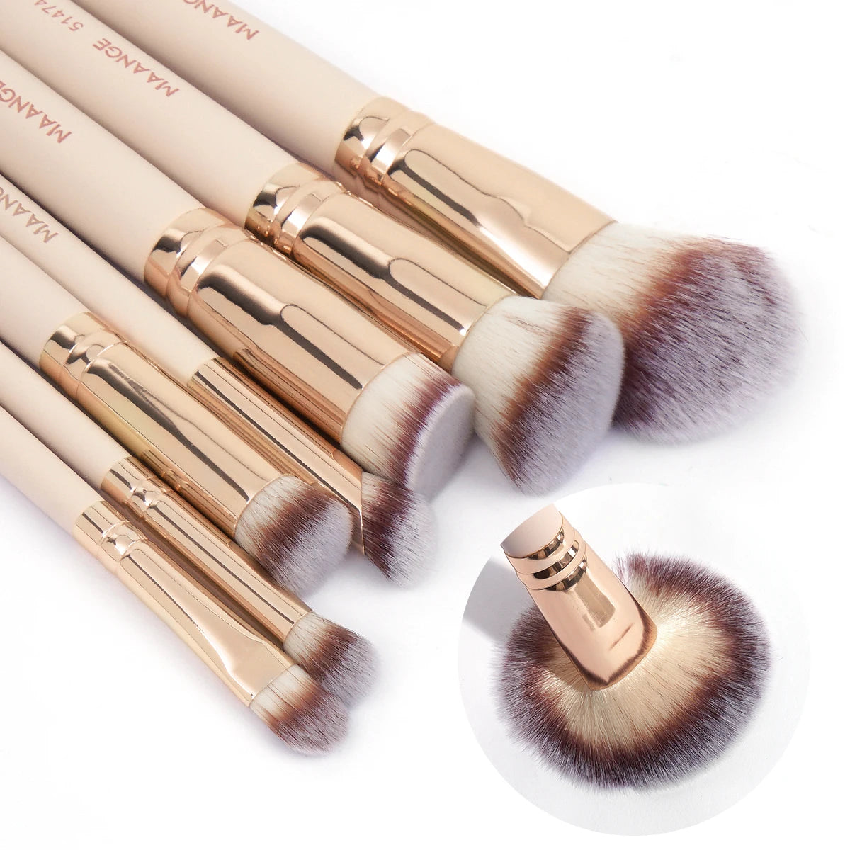 MAANGE 7pcs/set Makeup Brushes for Cosmetic Foundation Powder Concealer Blush Brush Blending Soft Bristles Beauty Tools Quake