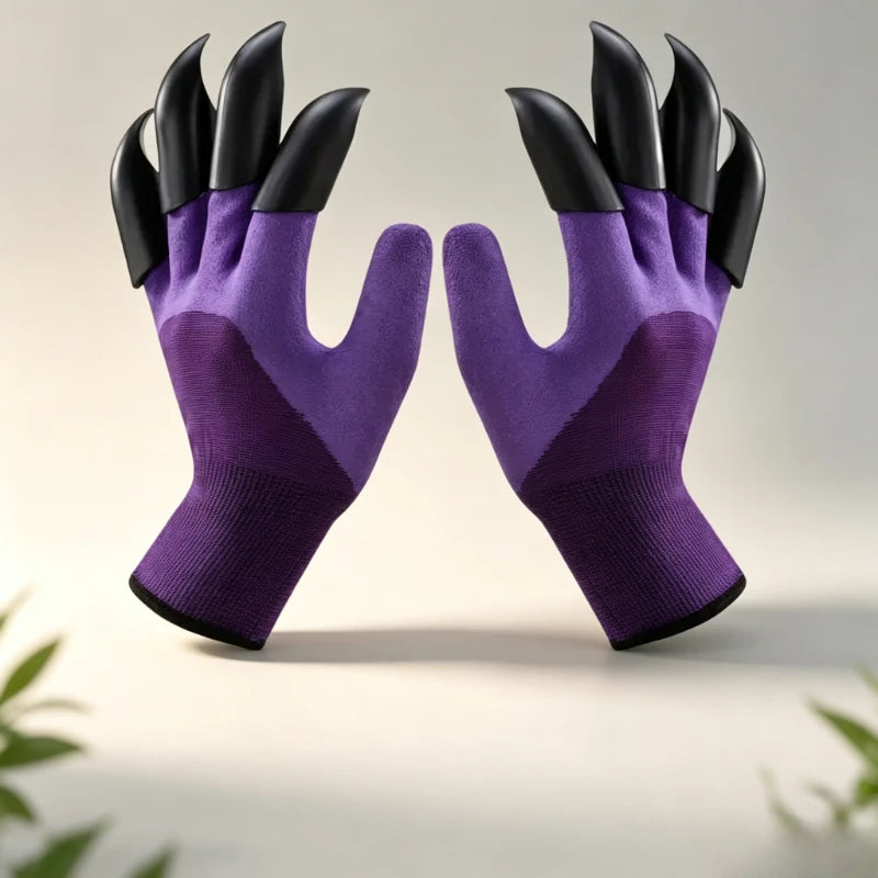 Clawed Gardening Protective Gloves Anti-slip Wearproof Latex Work Gloves for Digging Planting Garden Soil Digging Safety Mittens Quake