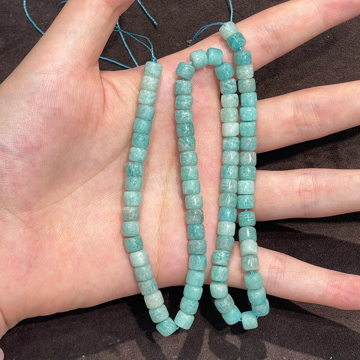 Natural Stone Turquoise/Blue-Veins Stone Isolation Beads 5x6mm For Jewelry Making DIY Necklace Bracelet Chain Accessory Quake Tianhe Stone 5x6mm