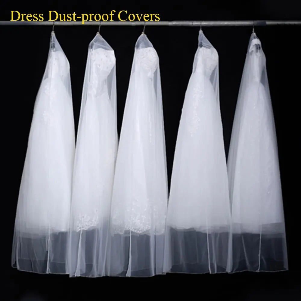 Wedding Dress Garment Protector Dust-proof Covers Bride Gown Storage Bags Clothing Cover Transparent Wardrobe Case Quake