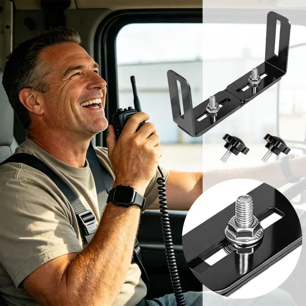 Universal Radio Mounting Bracket Universal Radio Mount Bracket Adjustable 6-10 Inch Heavy Duty Vehicle for Scanner for Trucks Quake