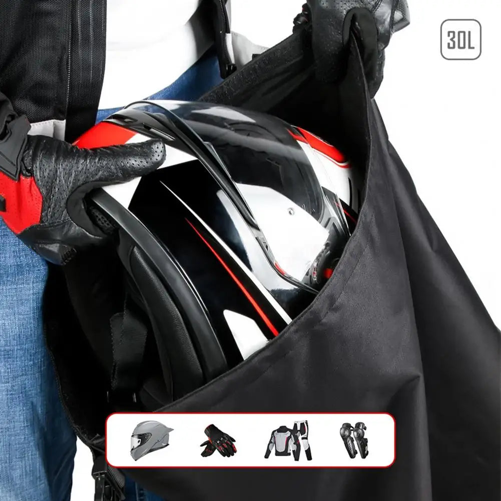30L Motorcycle Helmet Bag Large Capacity Dustproof Luggage Foldable Motorcycle Helmet Lock Riding Bag Outdoor Cycling Quake