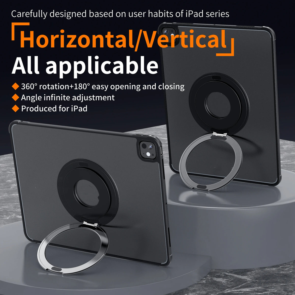 360° Rotating Magnetic Holder Mount for All Tablets Universal Metal Bracket Stand Durable 360 Rotation Tablet Accessories Quake