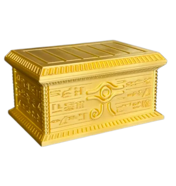Hot 2026 New Yu-Gi-Oh Gold Sarcophagus 3D Printed Card Holder Box with Magnetic Closure Desktop Display Storage Anime Gift Toys Quake about 11.5x8x6cm