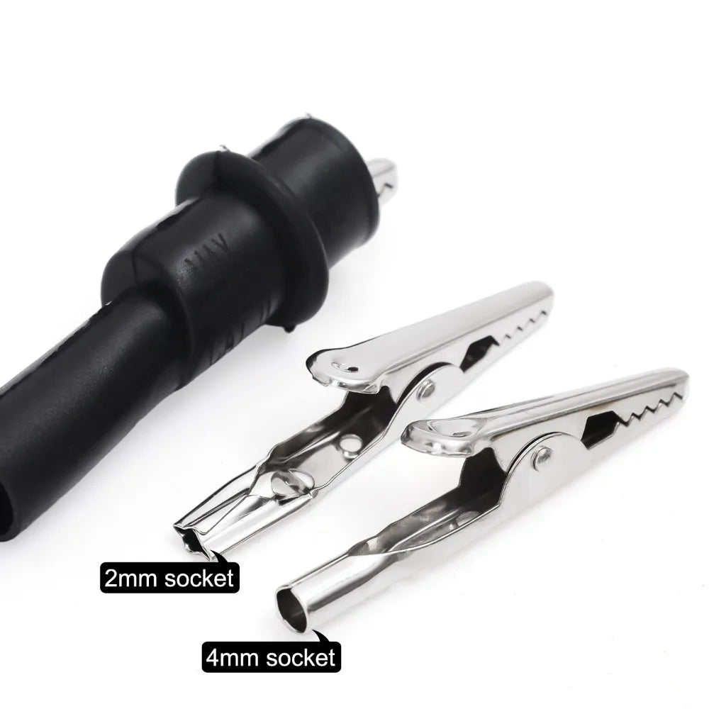20/2PCS Universal Crocodile Test Clip Red Black Multimeters Test Meter Clip Cable Lead Connector Repair Tester Tool Accessories Quake