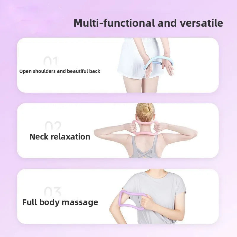 Pilates Soft Fascia Stretch Ring Open Shoulder Shape Back Yoga Ring Home Workout Muscle Relief Flexible Fitness Hoop Quake