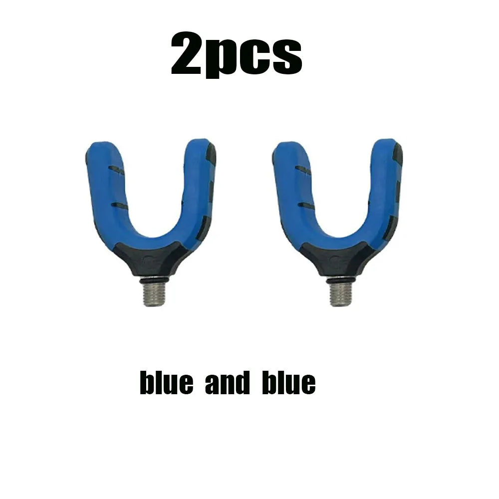 1Pc Rigtrip Heavy-Duty Carp Fishing Rod Rest Head Gripper Holder with Screw Thread, Non-Slip Grip Base - Compatible with Rod Pod Quake Lanlan2Pcs