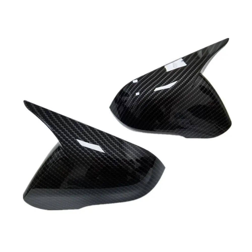 For Hyundai Sonata 2015-2019 OX Horn Car Rearview Side Mirror Cover Sticker Wing Cap Exterior Door Case Trim Shell Silver Frame Quake