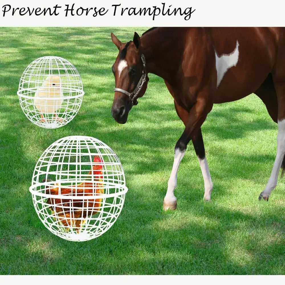Movable Chicken Balls Cage for Outside Portable Ventilated Chicken Ball Cage Ball Shaped Chicken House Backyard Farms Quake