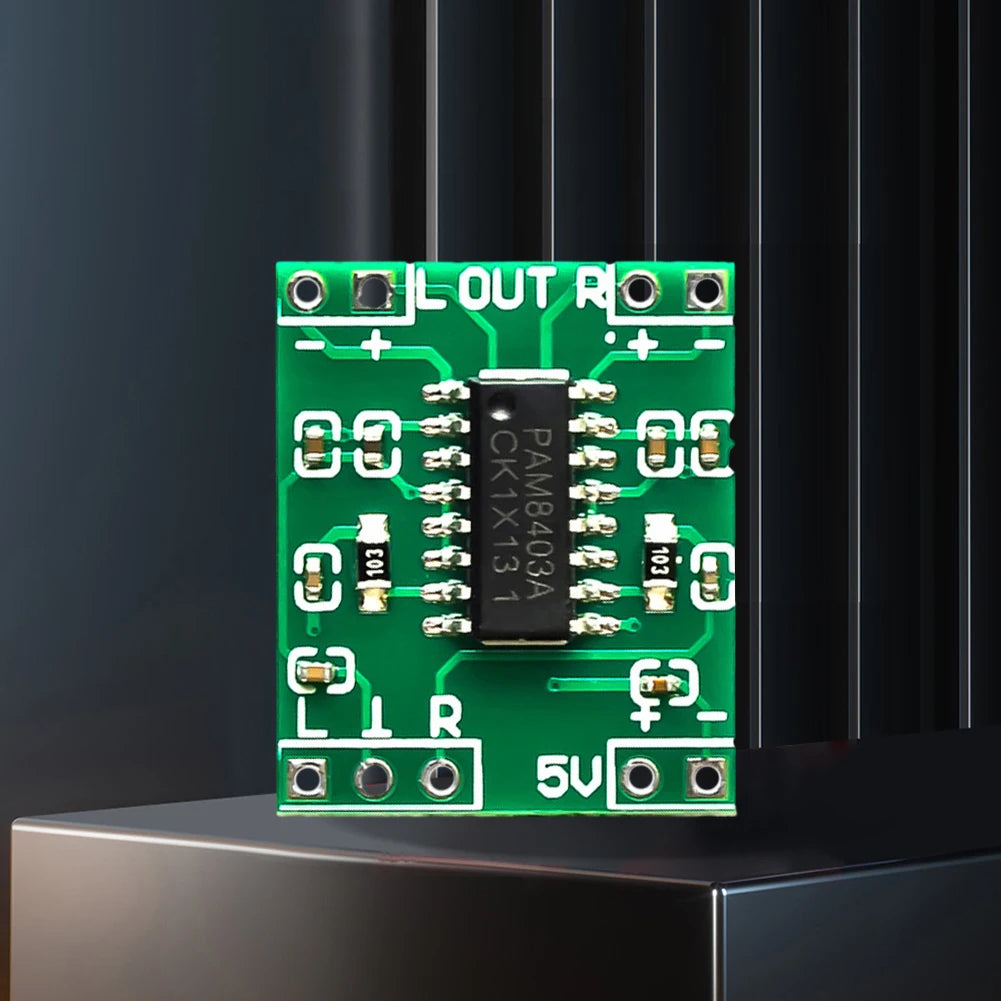 PAM8403 Mini Power Amplifier Board Module 2.5V-5.5V 2 Channels Stereo Audio Amplifier Module USB Power Supply for Volume Control Quake