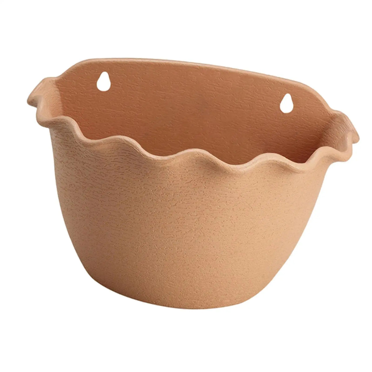 Hanging Flower Pot Wall Mounted Flower Holders Hanging Fence Planter for Yard Indoor Outdoor Backyard Balcony Home Decoration Quake Brown